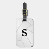 粋なモノグラムのバレーボールの荷物のラベル ラゲッジタグ (正面縦)