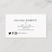 粋なモノグラムの名刺 名刺 (裏面)