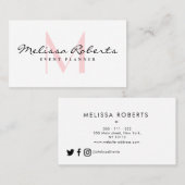 粋なモノグラムの名刺 名刺 (正面/裏面)