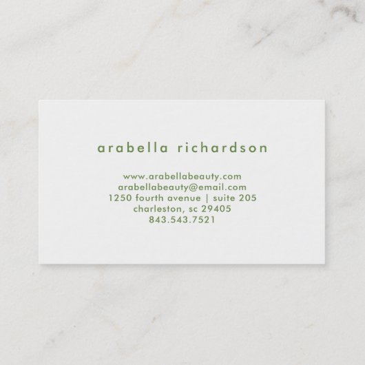 粋なモモおよび金ゴールドの水彩画の花柄 名刺 (裏面)