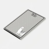 粋なラマのスケッチ及び白い点 ポストイット (アングル)