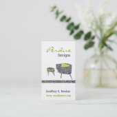 粋なレトロの花のSetteeのレトロの内部の装飾 名刺 (スタンド正面)