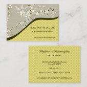 粋なヴィンテージの花のサロンのスパの名刺 名刺 (正面/裏面)