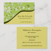 粋なヴィンテージの花のサロンのスパの名刺 名刺 (正面/裏面)