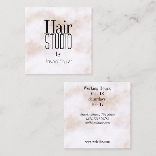 粋な優雅巨人の手紙 スクエア名刺 (正面/裏面)