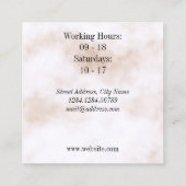 粋な優雅巨人の手紙 スクエア名刺 (裏面)