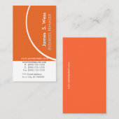 粋な円形の半分の   はっきりしたで抽象的でモダンな色 名刺 (正面/裏面)