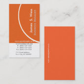 粋な円形の半分の   はっきりしたで抽象的でモダンな色 名刺 (正面/裏面)