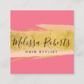 粋な原稿の美容師の名刺 スクエア名刺 (正面)