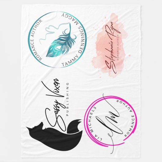 粋な口やかましい女のロゴのカスタムなフリースブランケット、60" x80 " フリースブランケット (正面)