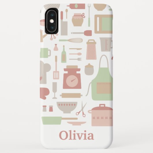 粋な台所炊事用具パターン Case-Mate iPhoneケース (裏面)