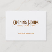 粋な喫茶店の名刺 名刺 (裏面)