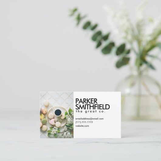 粋な喫茶店のMacaroons 名刺 (スタンド正面)