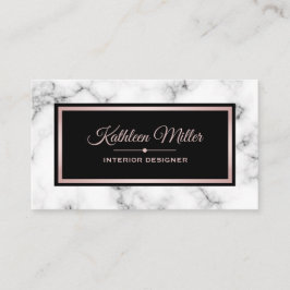 粋な大理石のばら色の金ゴールドのモダン 名刺