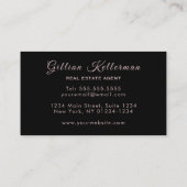 粋な大理石のばら色の金ゴールドのモノグラム 名刺 (裏面)