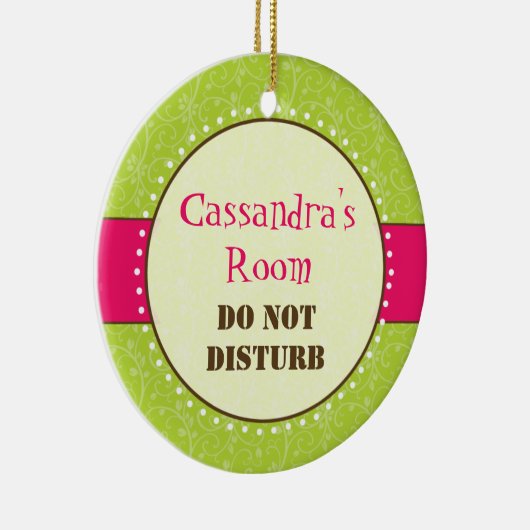 粋な女の子部屋の印のオーナメント セラミックオーナメント (右)