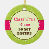 粋な女の子部屋の印のオーナメント セラミックオーナメント (正面)
