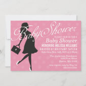 粋な女性ベビーシャワーの招待状 招待状 (正面)