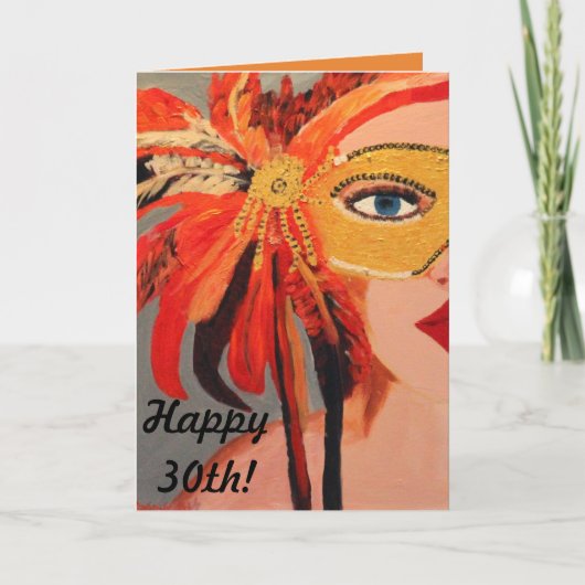 粋な女性第30バースデー・カード カード (正面)