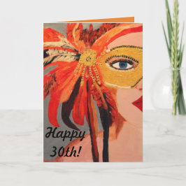 粋な女性第30バースデー・カード カード