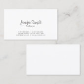 粋な専門の最小主義のエレガントな平野 名刺 (正面/裏面)