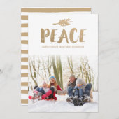 粋な平和休日の写真カード-金ゴールド シーズンカード (正面/裏面)