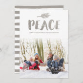 粋な平和休日の写真カード-銀 シーズンカード (正面/裏面)