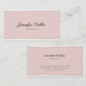 粋な手書きの原稿の赤面のピンクの金ゴールドの平野 名刺 (正面/裏面)