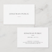 粋な最小主義のエレガントでモダンでシンプルなテンプレート 名刺 (正面/裏面)