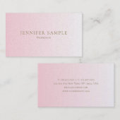 粋な最小主義のスタイリッシュなピンクの金ゴールドのデザインの贅沢 名刺 (正面/裏面)