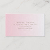 粋な最小主義のスタイリッシュなピンクの金ゴールドのデザインの贅沢 名刺 (裏面)