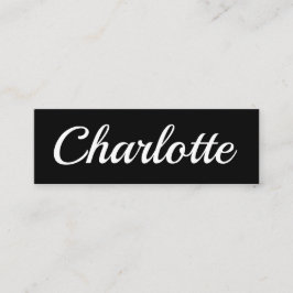 粋な最小主義のモダンで黒い名刺 スキニー名刺