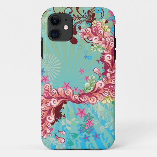 粋な水のピンクの海の渦巻のiphone 5の場合 Case-Mate iPhoneケース (裏面)