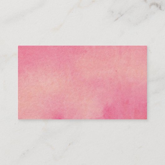 粋な水彩画の女性のフィットネスのパーソナルトレーナー 名刺 (裏面)