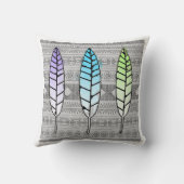 粋な水彩画の種族の羽の枕 クッション (裏面)