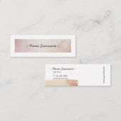 粋な水彩画はブラウンの小型名刺をかき立てます スキニー名刺 (正面/裏面)