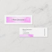 粋な水彩画は紫色の小型名刺をかき立てます スキニー名刺 (正面/裏面)