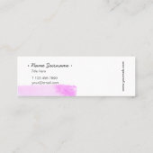 粋な水彩画は紫色の小型名刺をかき立てます スキニー名刺 (裏面)