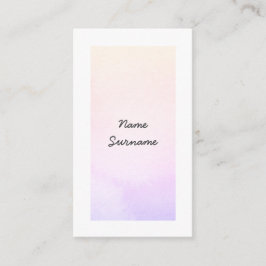 粋な水彩画は縦の名刺をかき立てます 名刺