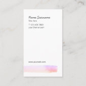 粋な水彩画は縦の名刺をかき立てます 名刺 (裏面)