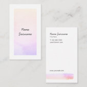 粋な水彩画は縦の名刺をかき立てます 名刺 (正面/裏面)