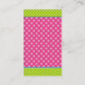 粋な水玉模様のケーキの破裂音のカップケーキのベーカリーのデザイン 名刺 (裏面)