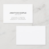 粋な洗練されたシンプルな設計のモダンの平野 名刺 (正面/裏面)