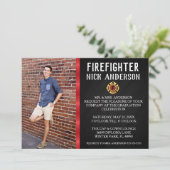 粋な消防士の学校の卒業の発表 招待状 (スタンド正面)