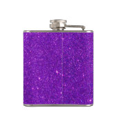 粋な濃紫色のグリッターのイメージ フラスク (裏面)