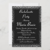 粋な灰色のヒョウのプリントのバチェロレッテ 招待状 (裏面)