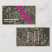 粋な灰色のピンクのカムフラージュの美容師カード 名刺 (正面/裏面)