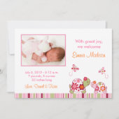 粋な熱帯カメの写真の誕生の発表 案内状 (正面)