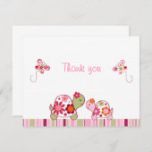 粋な熱帯カメはメッセージカード感謝していしています ノートカード (正面/裏面)