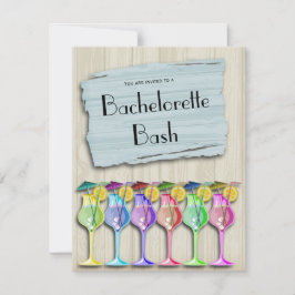 粋な熱帯傘の飲み物 招待状